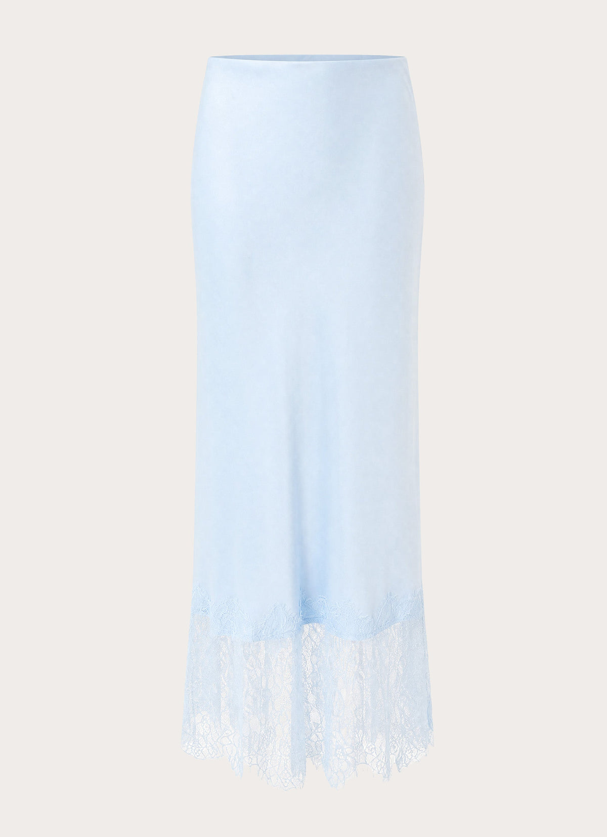 Merisso Lace Trim Maxi Skirt - Blue