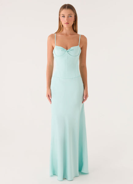 Merritt Maxi Dress - Aqua – Peppermayo Canada