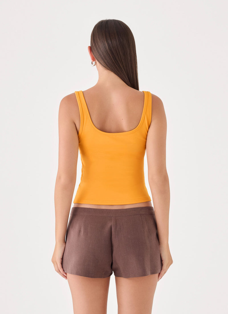 Michele Floral Top - Saffron