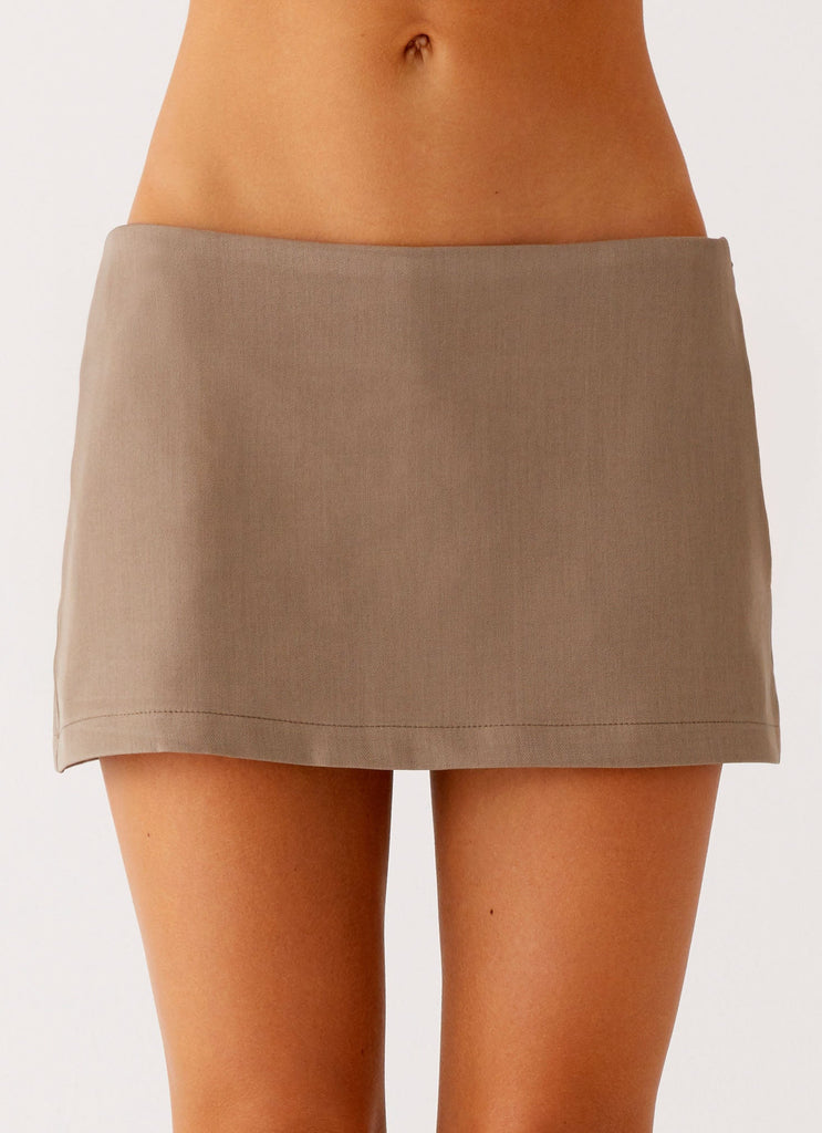 Mirna Micro Skort - Taupe Marle
