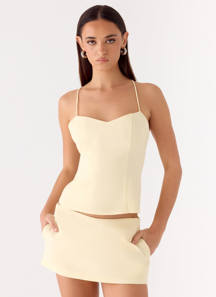 Mirna Micro Skort - Lemon Yellow