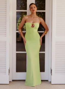 Moara Cut Out Maxi Dress - Lime Green