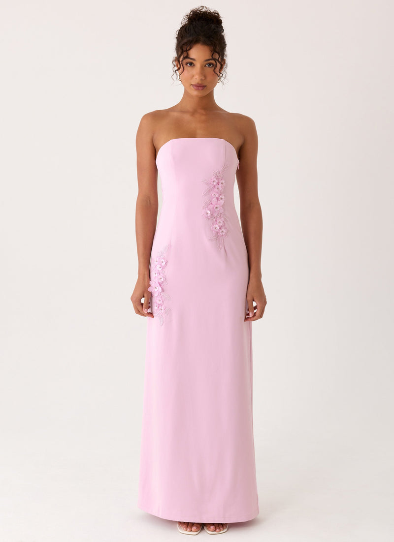 Monelise Strapless Maxi Dress - Pink