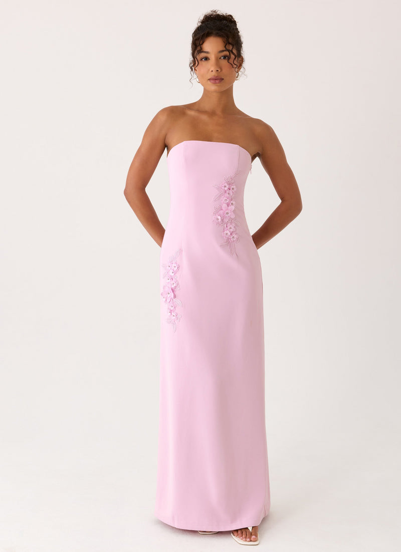 Monelise Strapless Maxi Dress - Pink