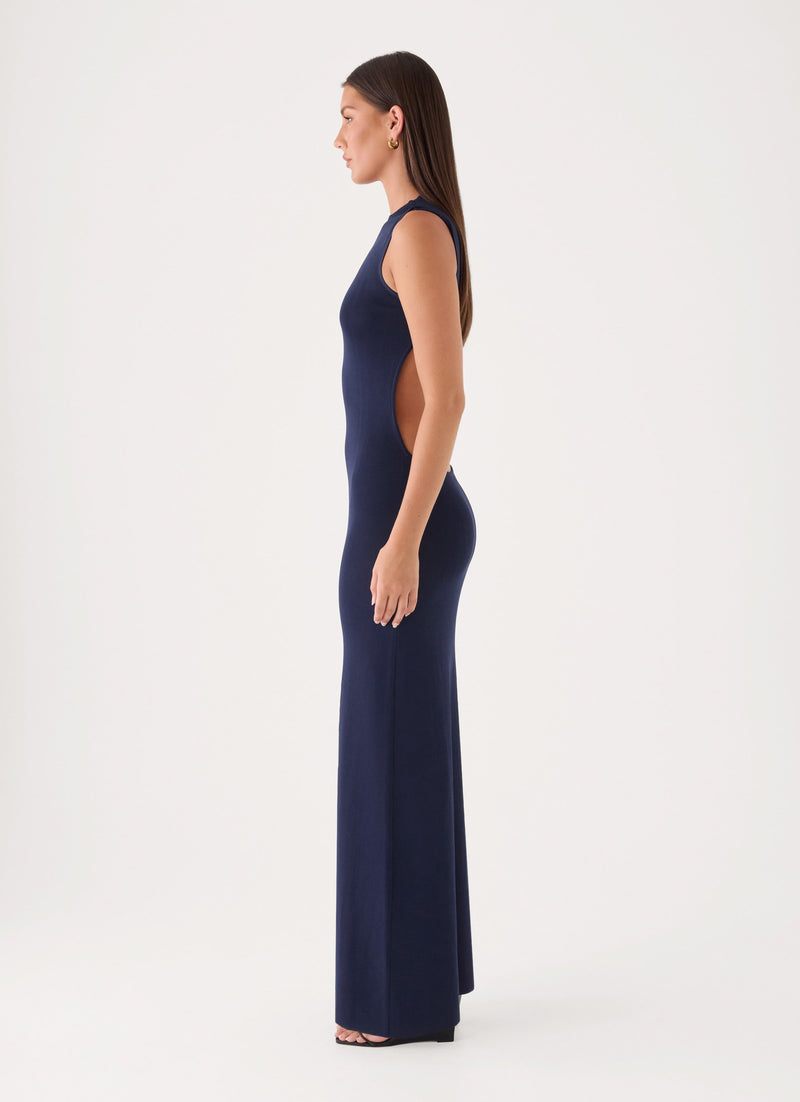 Monroe Knit Maxi Dress - Royal Blue