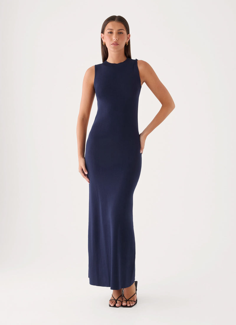 Monroe Knit Maxi Dress - Royal Blue