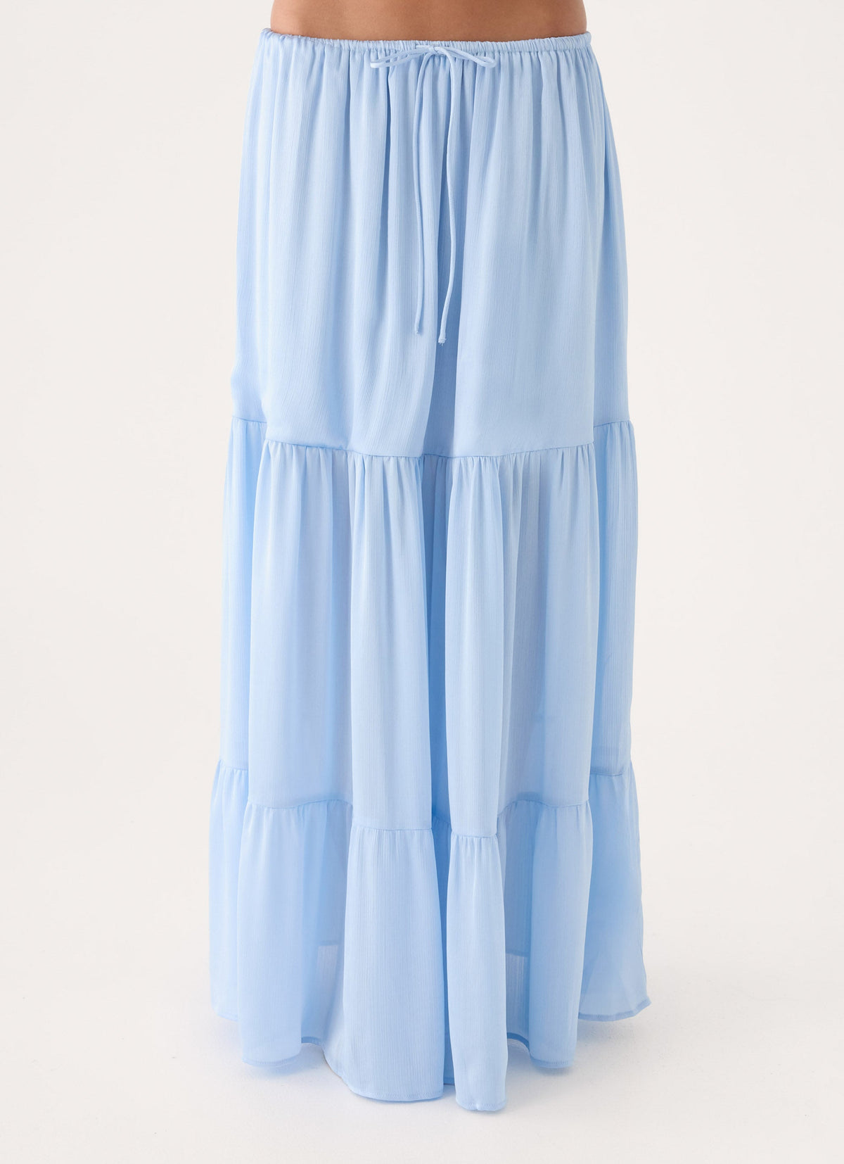 Morino Tiered Maxi Skirt - Blue