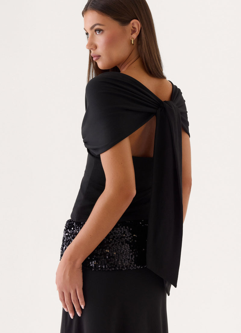 Nakeela Off Shoulder Top - Black