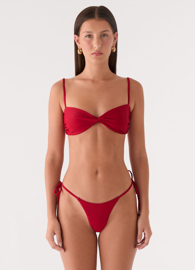 Nalana Bikini Top - Deep Red