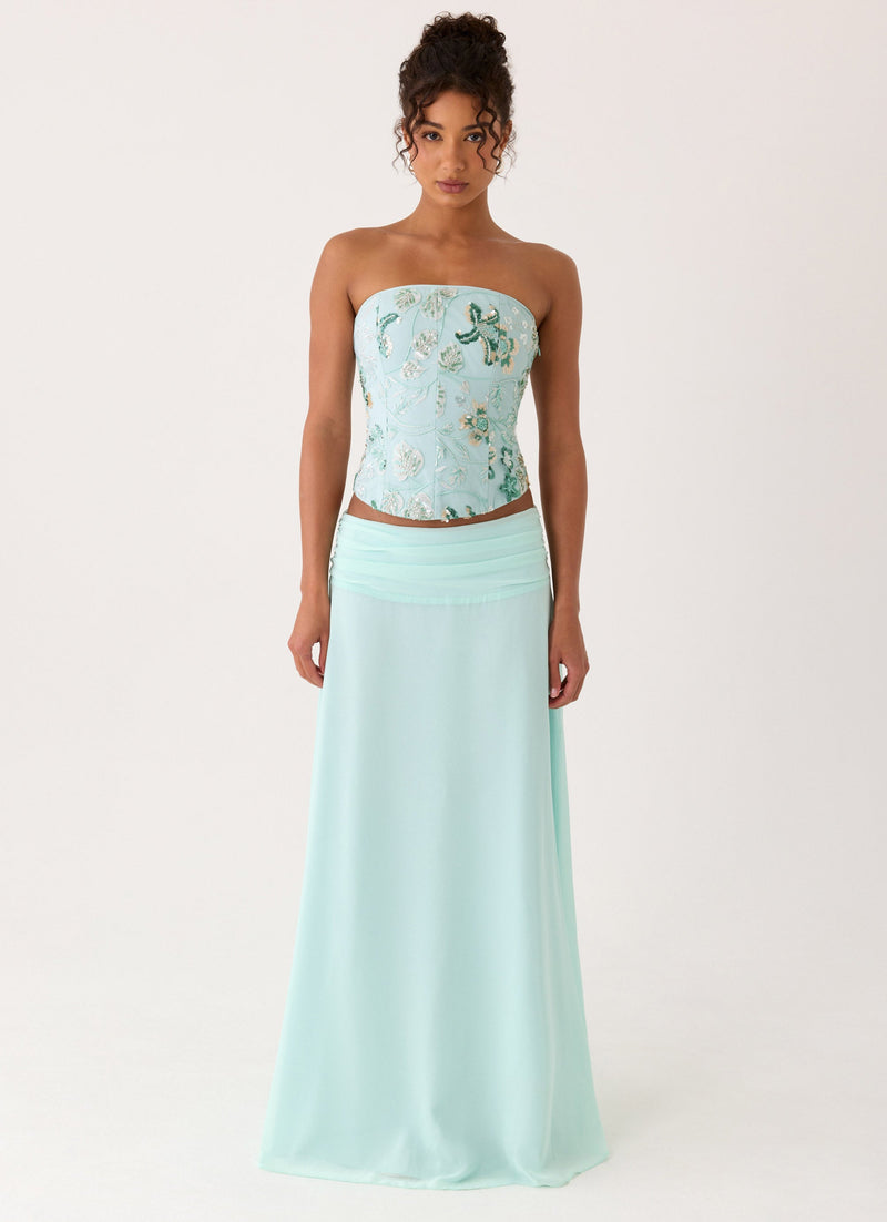 Natalya Maxi Skirt - Pistachio
