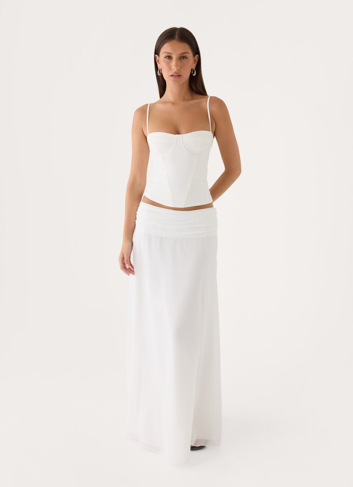 Natalya Maxi Skirt - White
