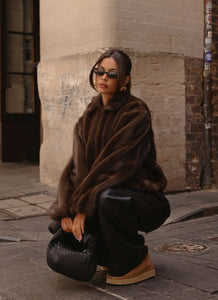 Naylor Faux Fur Jacket - Chocolate