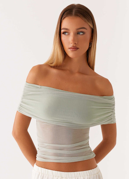 【yo BIOTOP】cotton silk off shoulder top yo BIOTOP】cotton silk off shoulder top