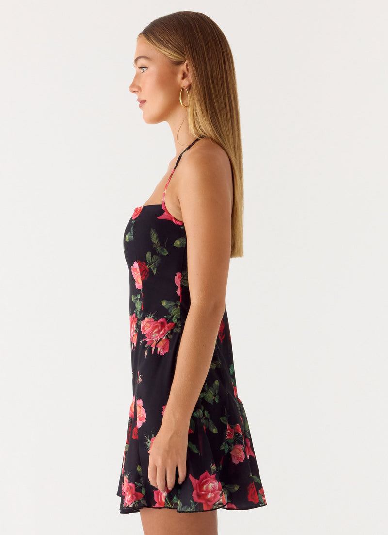 Nikyta Mini Dress - Midnight Bloom
