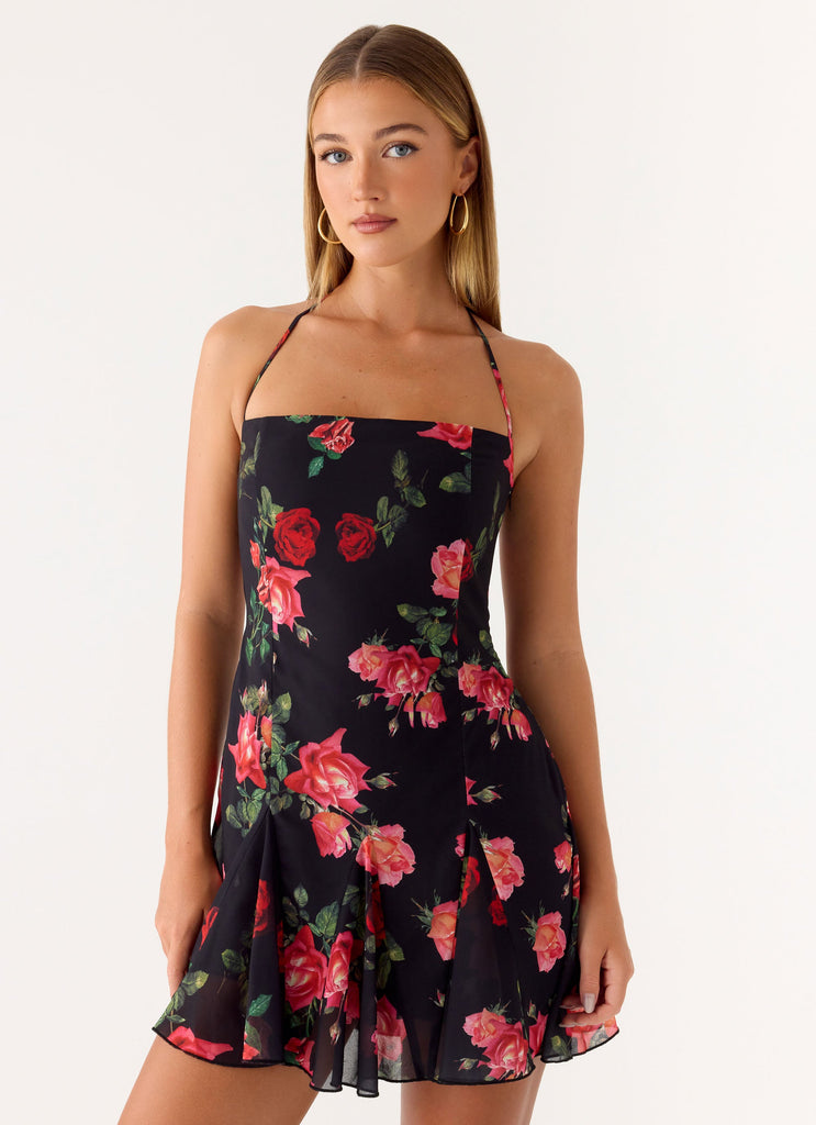 Nikyta Mini Dress - Midnight Bloom