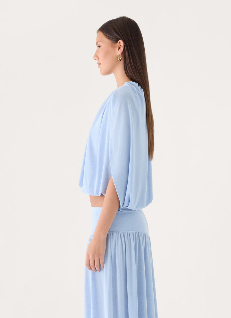 Nilima Draped Top - Blue