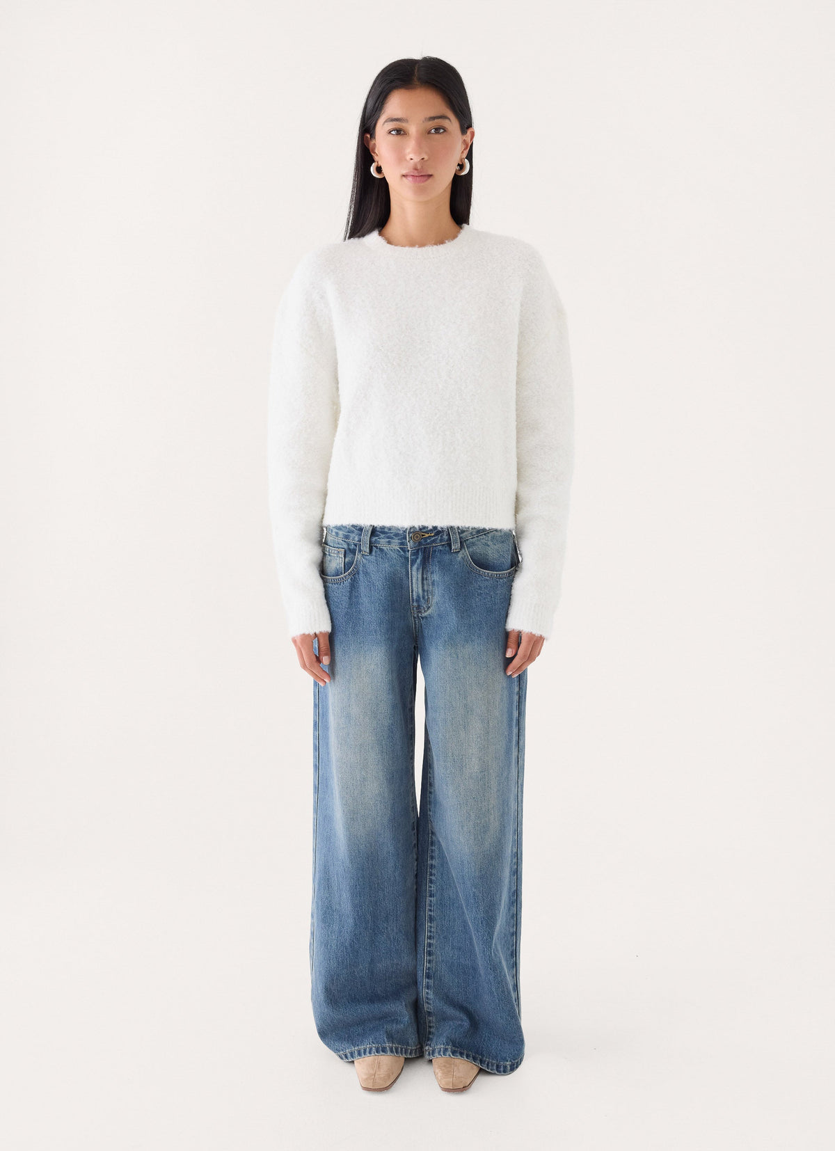 Nolina Knit Sweater - White