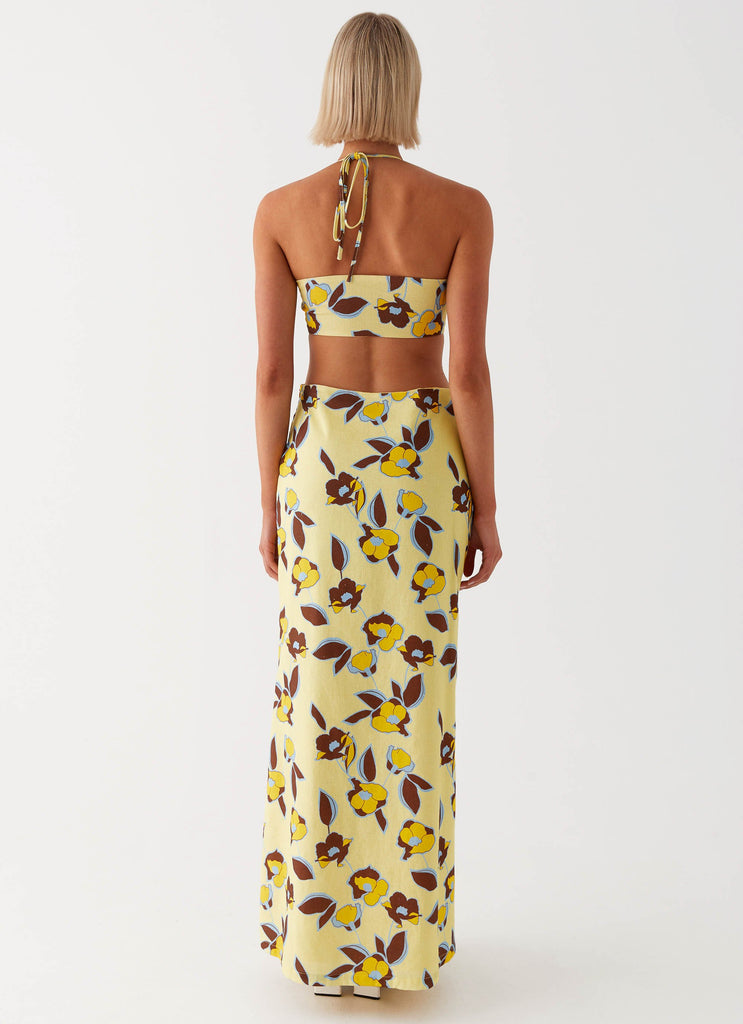 Nora Linen Maxi Dress - Primrose