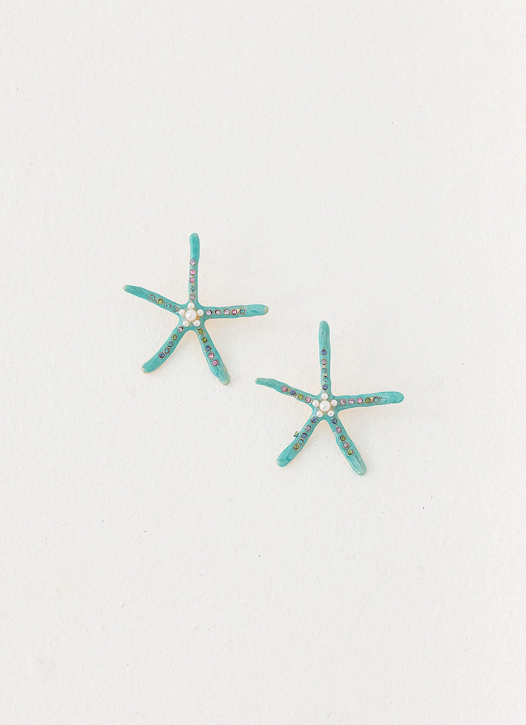 Ocean Glint Earrings - Blue