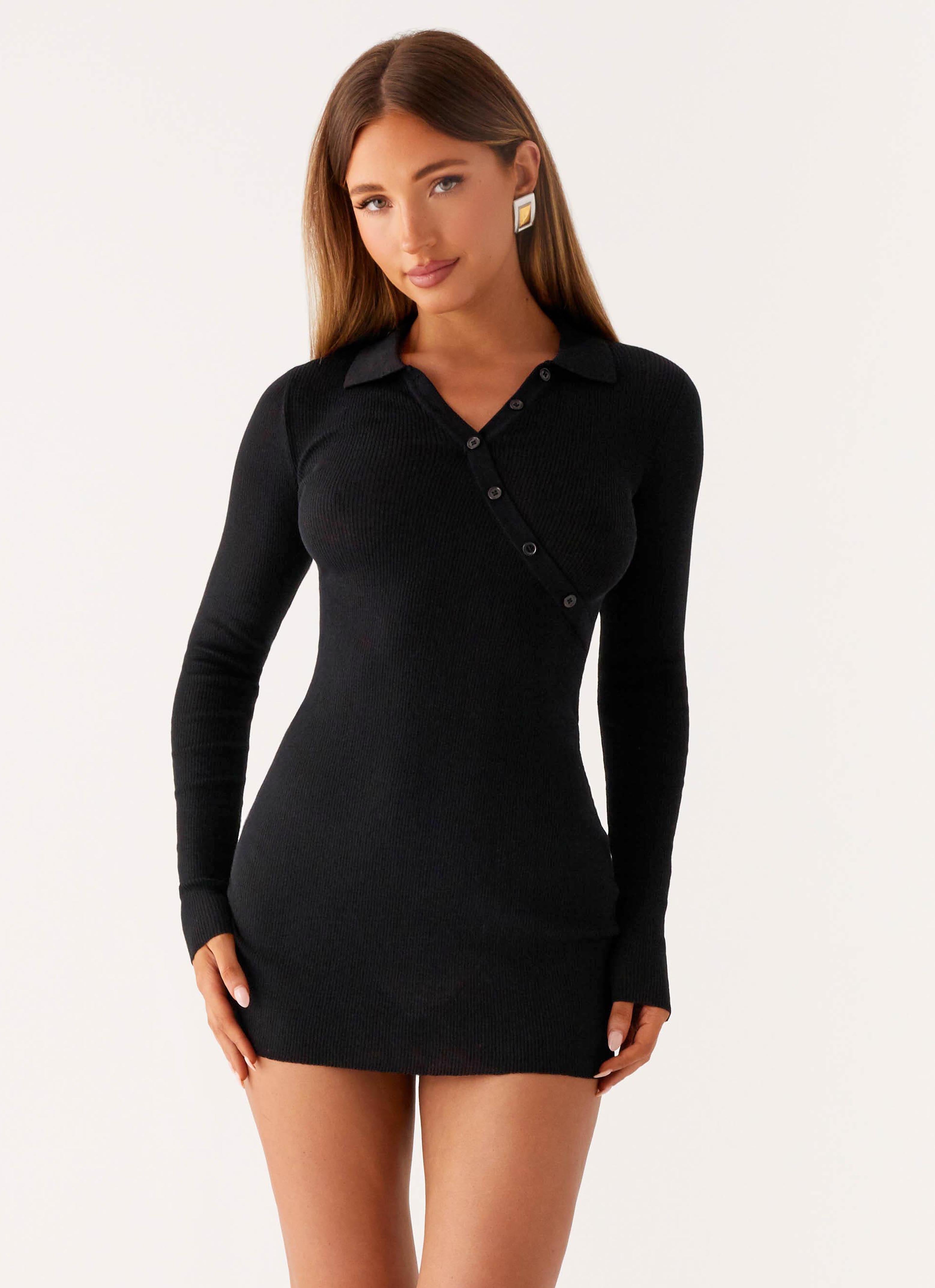 ワンピース SUITING MIX KNIT DRESS kourosh_h156_front_dress.jpg