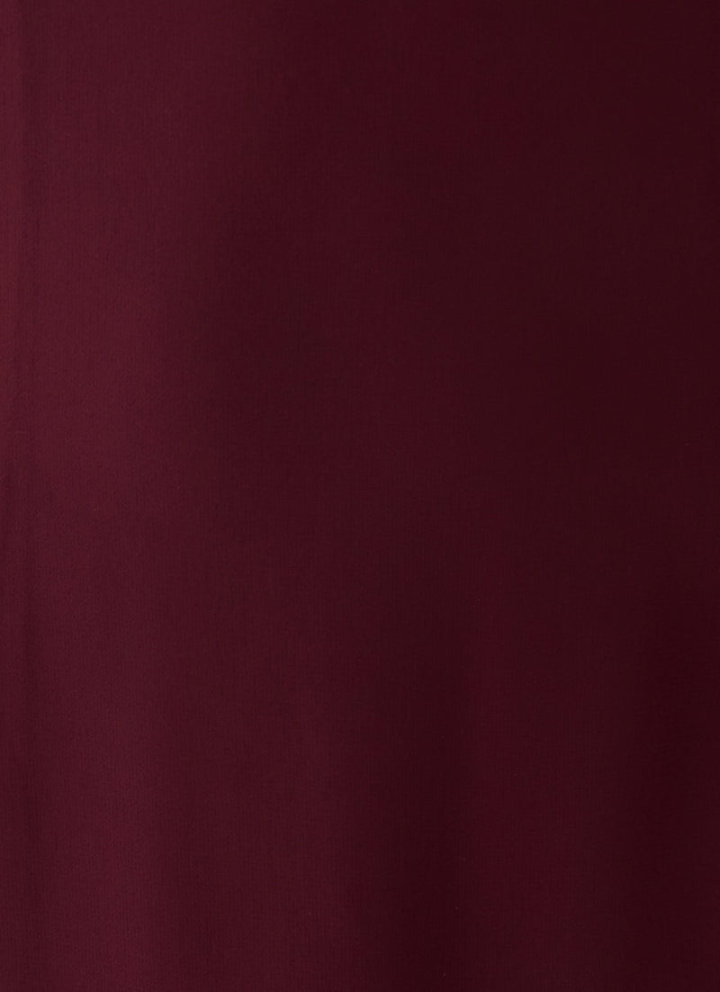Off Script Scarf Maxi Dress - Burgundy