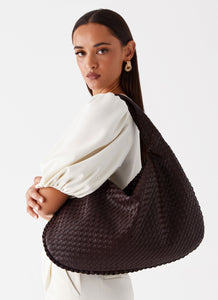 Oriona Woven Bag - Chocolate