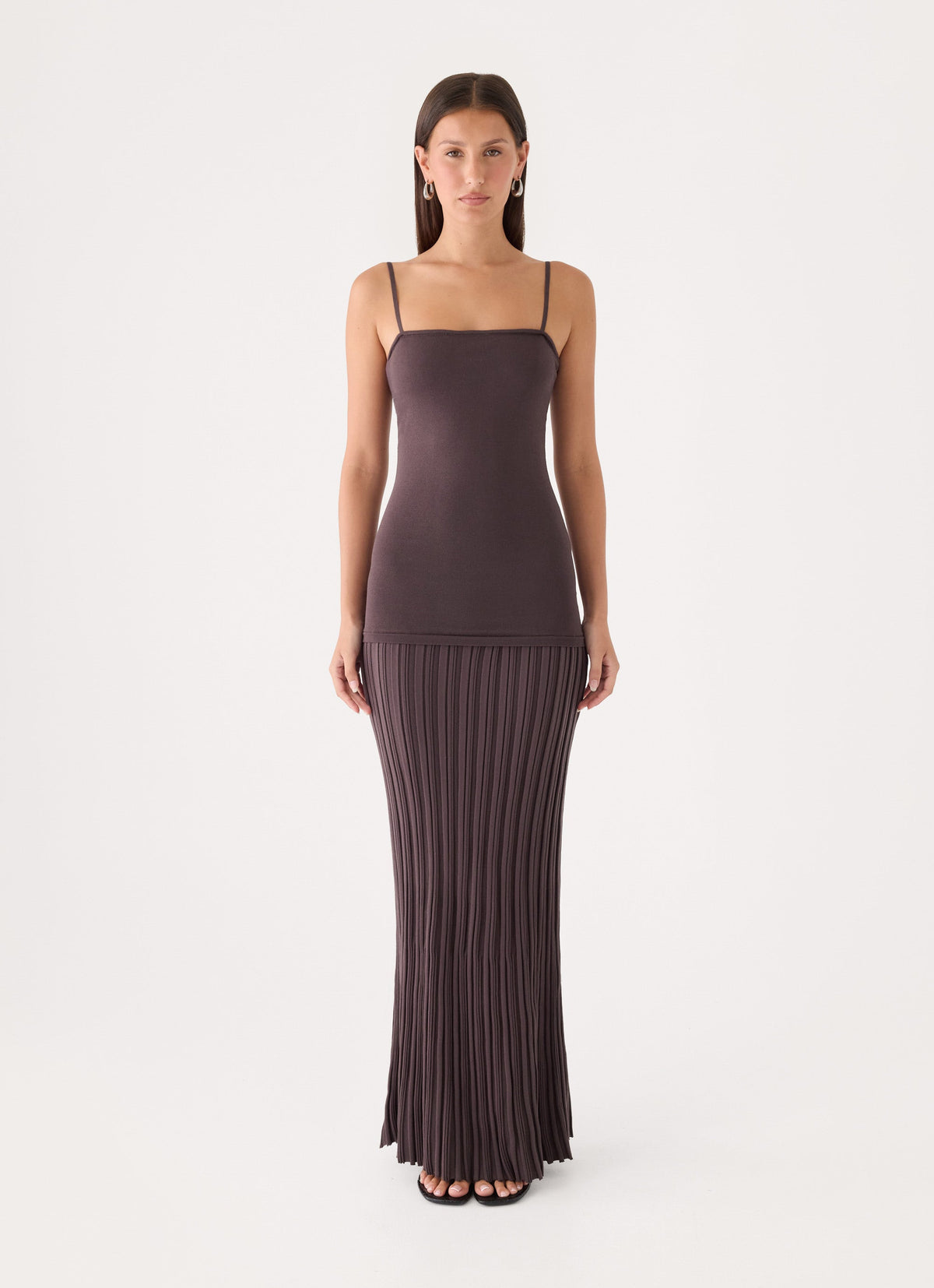 Otillie Knit Maxi Dress - Chocolate