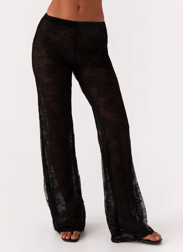 Paige Lace Pants - Black