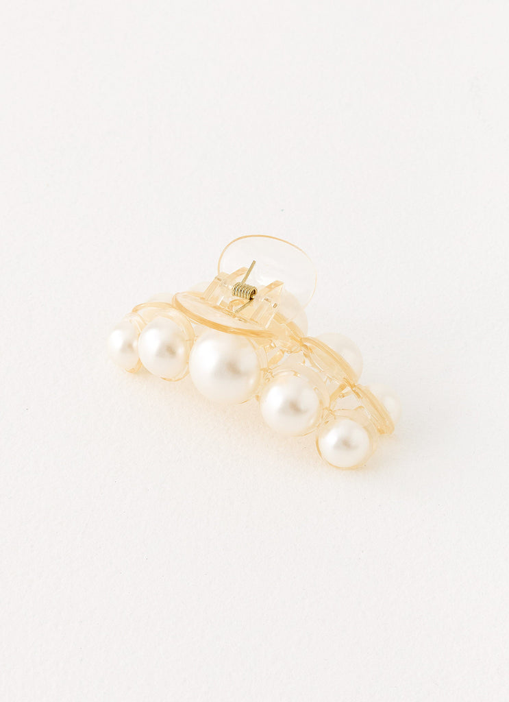 Oyster Club Claw Clip - Pearl