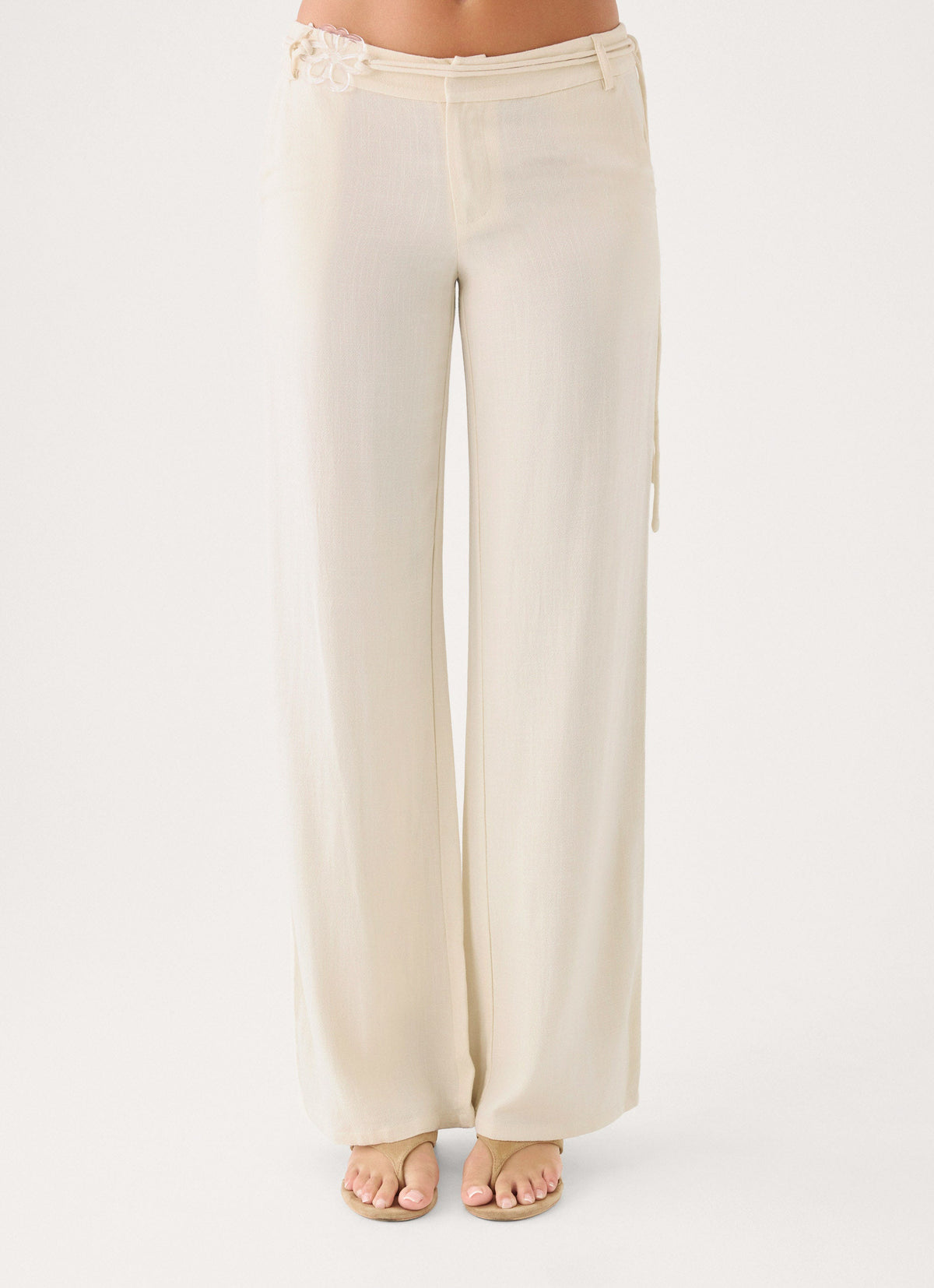 Pearl Coast Linen Pant - Ivory