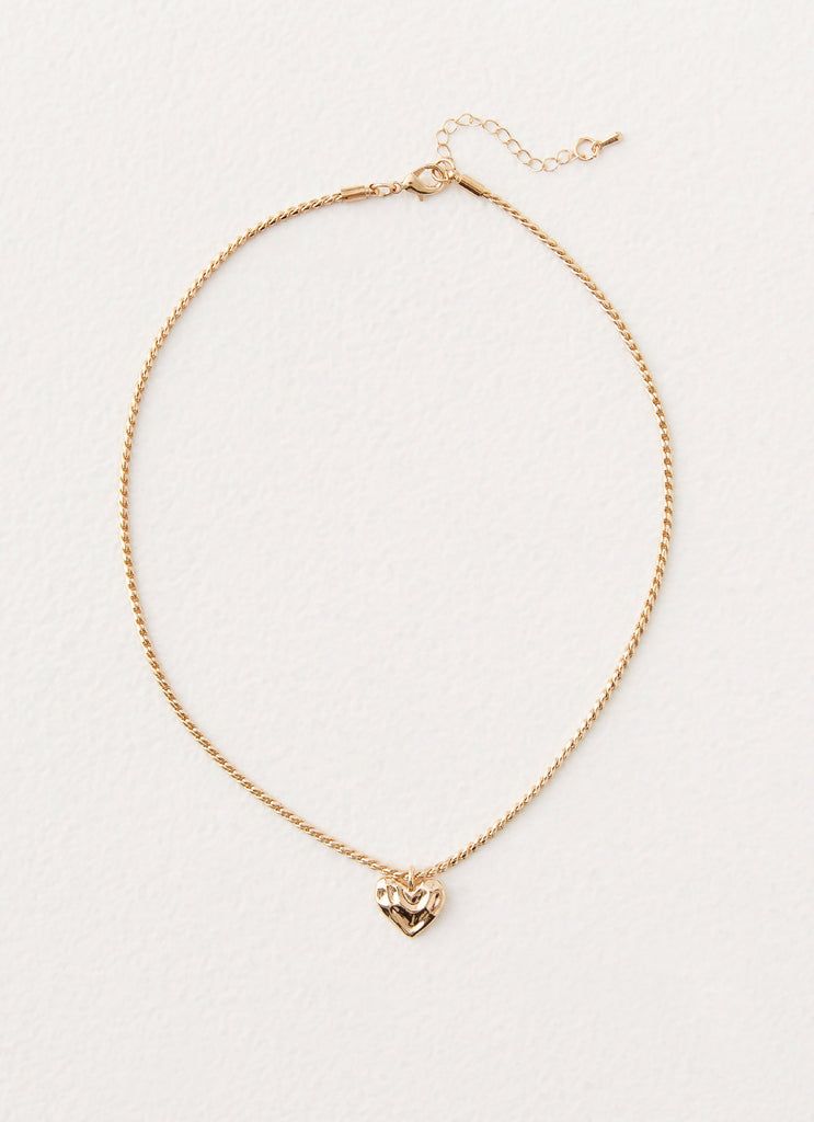 Pending Heart Necklace - Gold