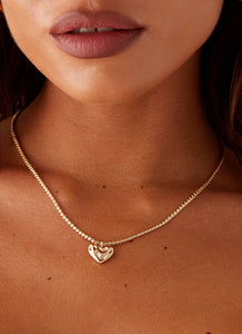 Pending Heart Necklace - Gold