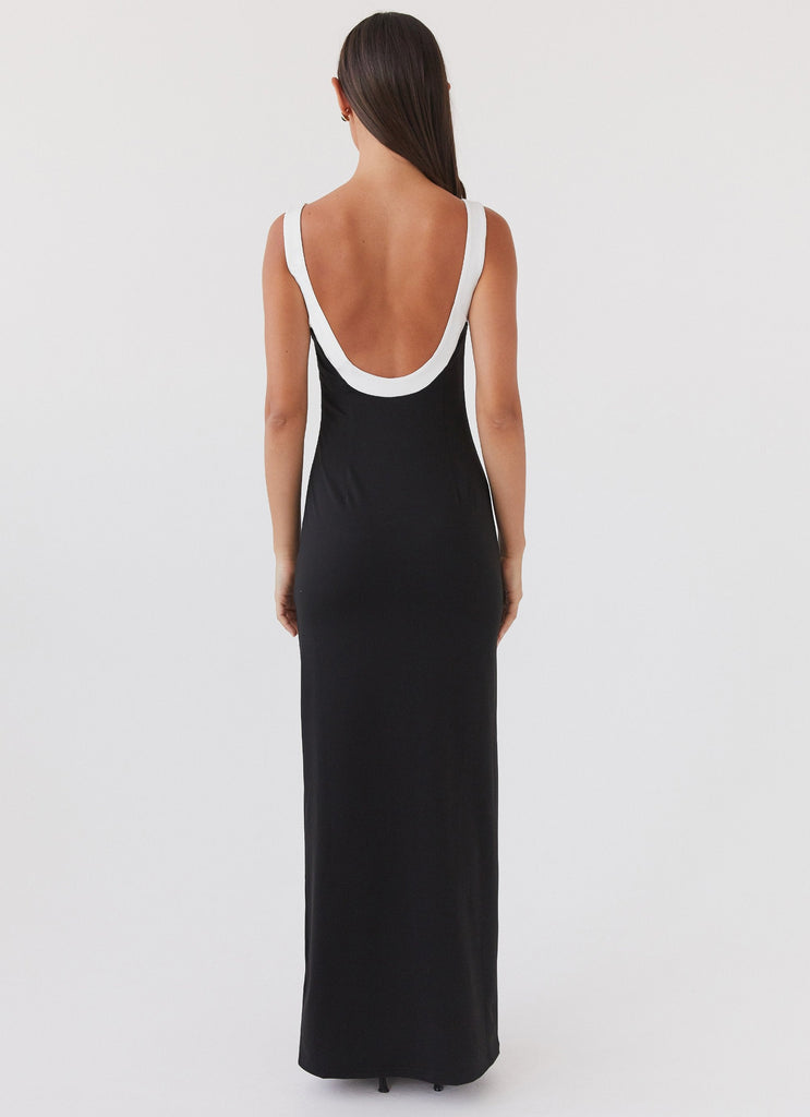 Womens Ebonnie Maxi Dress in the colour Black in front of a light grey background