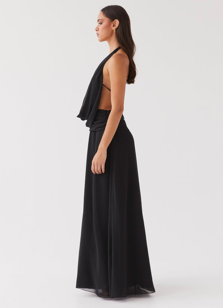 Elysia Chiffon Maxi Dress - Black Peppermayo Canada Elysia Chiffon Maxi Dress - Black Peppermayo Canada