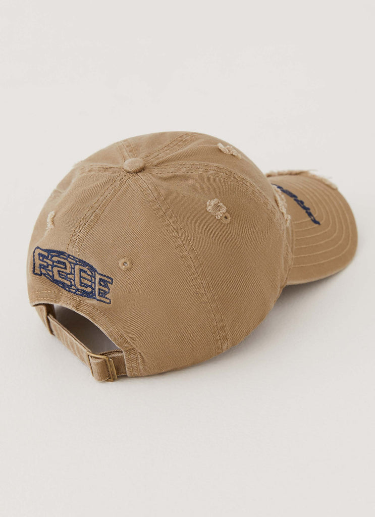 Womens Sucker Frayed Baseball Cap in the colour Smoke in front of a light grey background