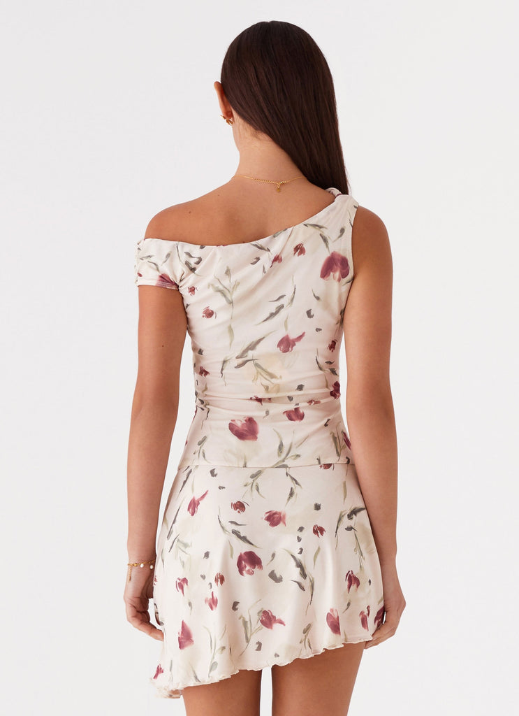 Womens Original Love Midi Dress in the colour Floral in front of a light grey background