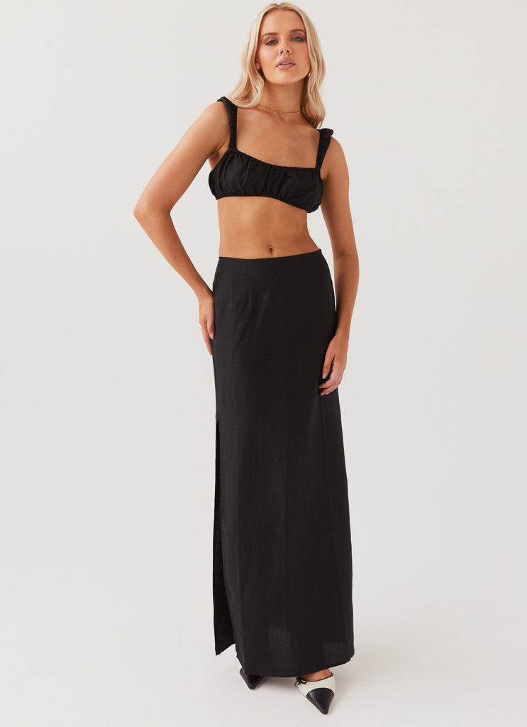 Valencia Villa Bralet Top - Black