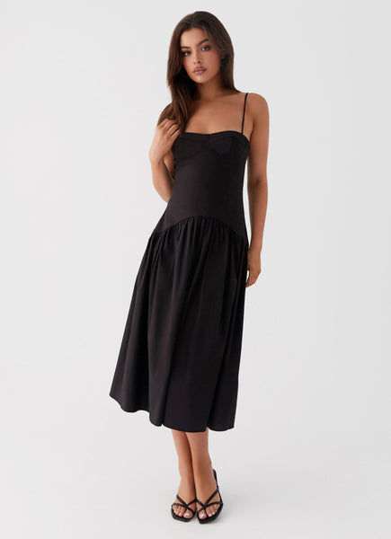 Yvette Corset Midi Dress - Black – Peppermayo Canada