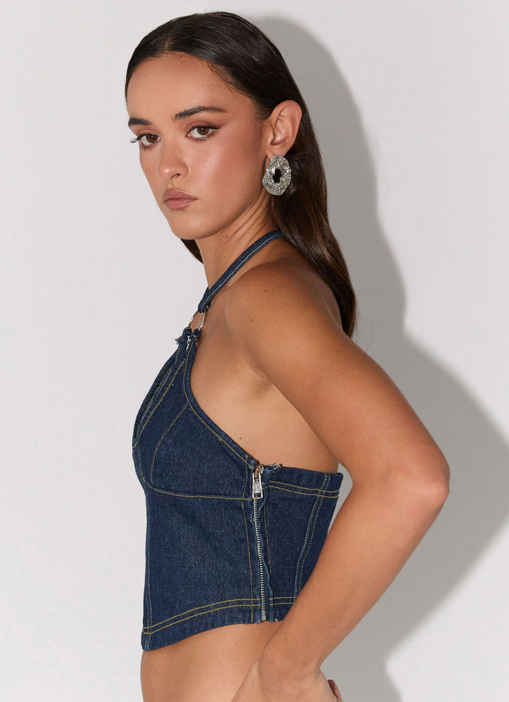 Rebel Blues Denim Top - Indigo