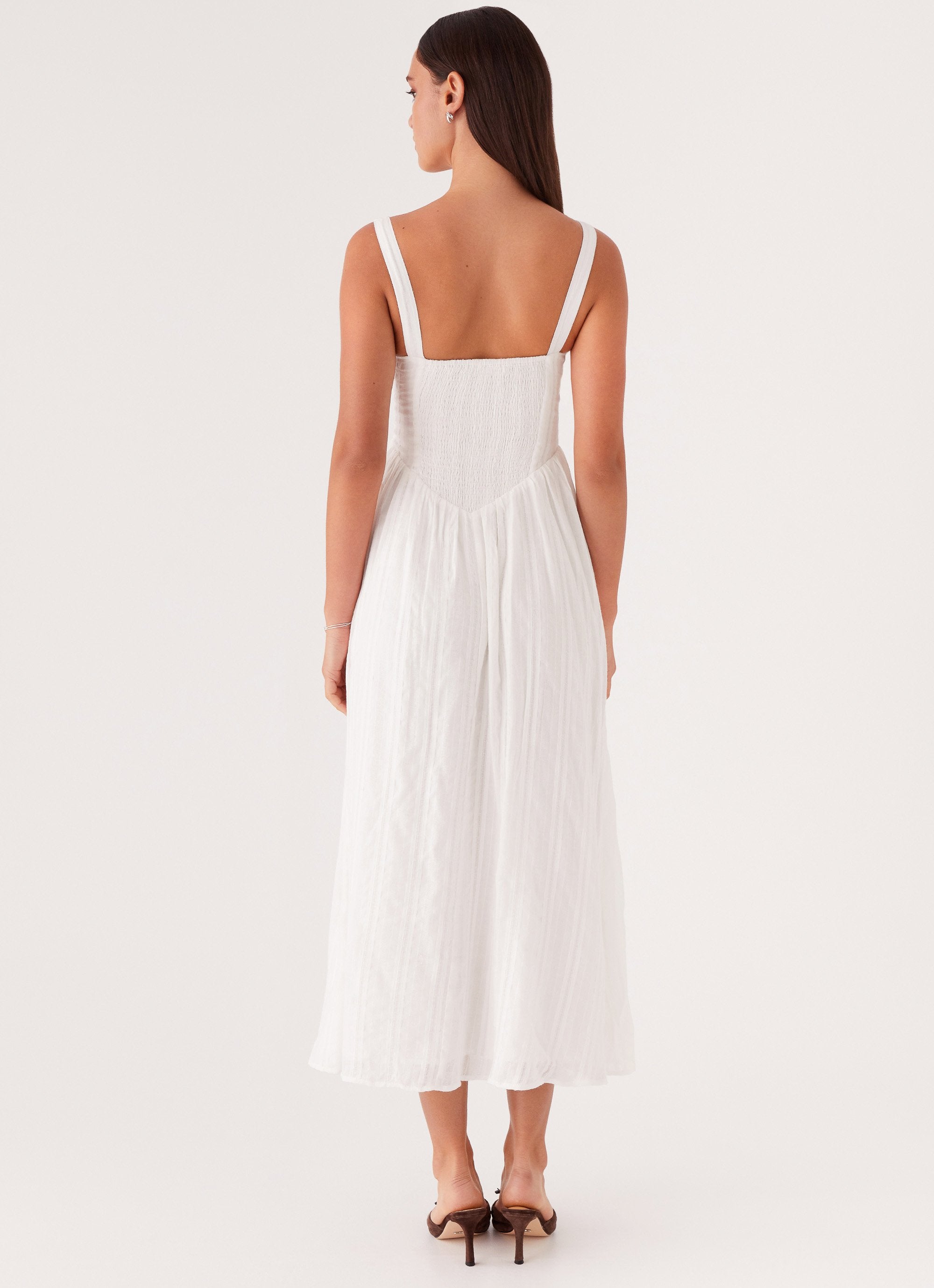 oh polly midi white dress Floral Applique Midi Dress in Ivory Oh Polly Dress