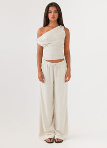 Set Sail Linen Pants - Oat