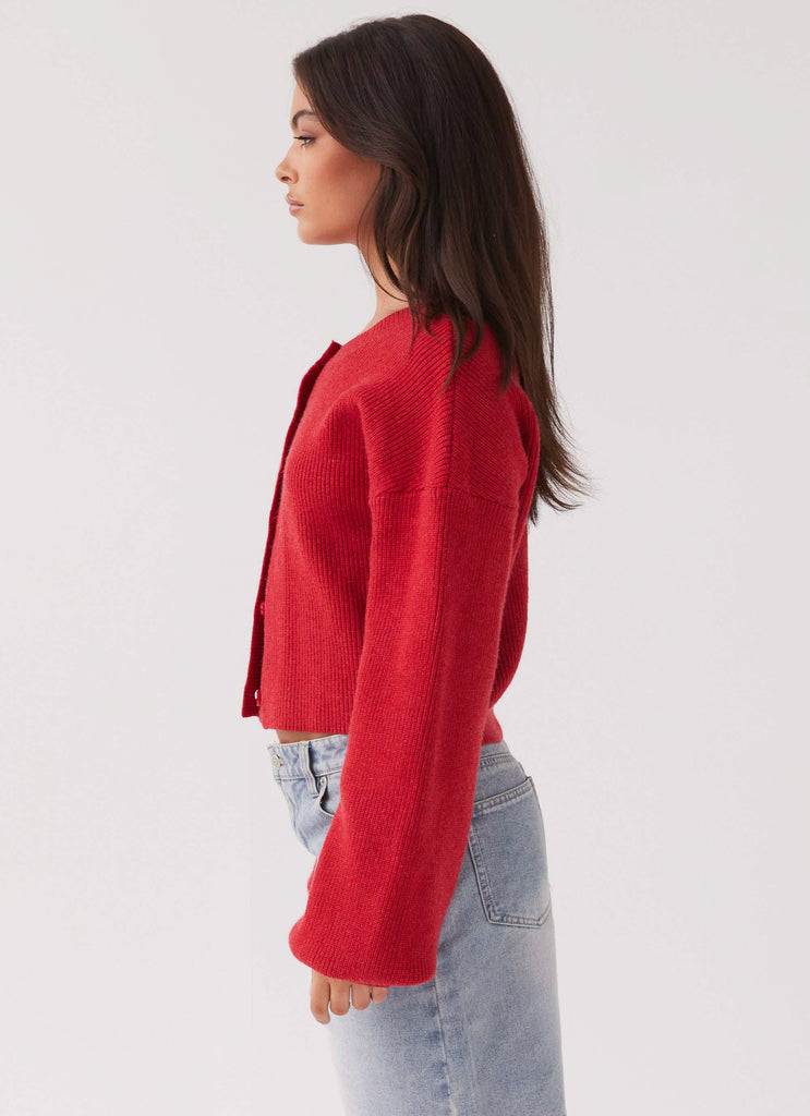 Daphne Knit Cardigan Cherry