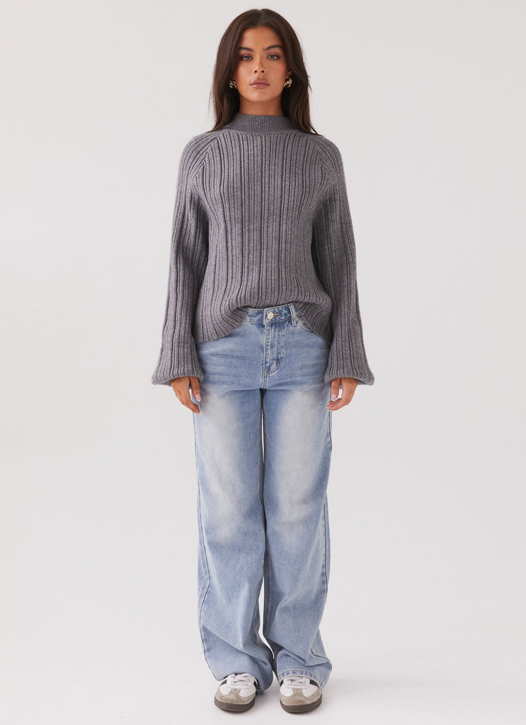 Riley Knit Sweater - Storm Grey