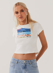 Reverie Bliss Ribbed Baby Tee - Montenegro