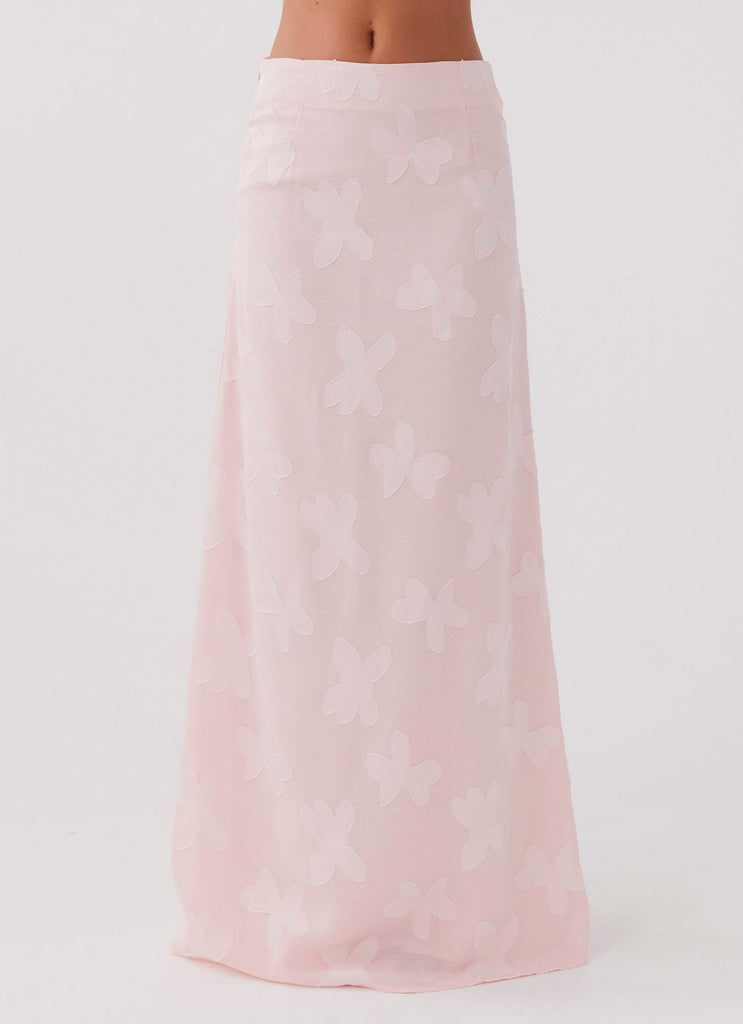 Womens Best Love Maxi Skirt in the colour Pink Petal in front of a light grey background