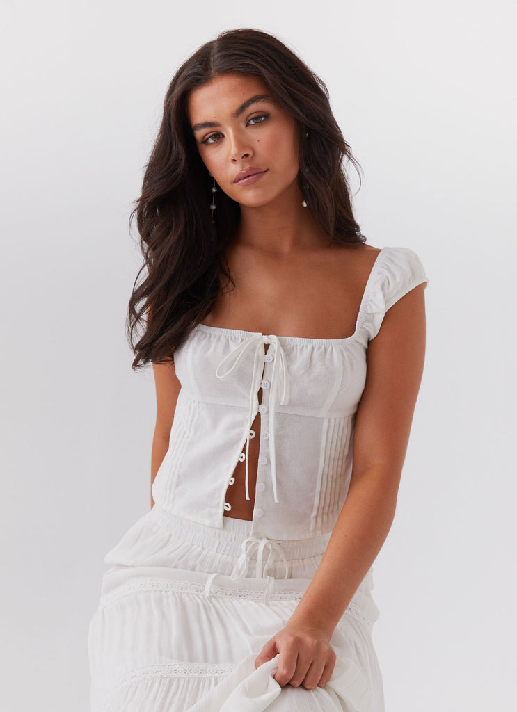 Xanthe Bustier Top - Ivory Mist