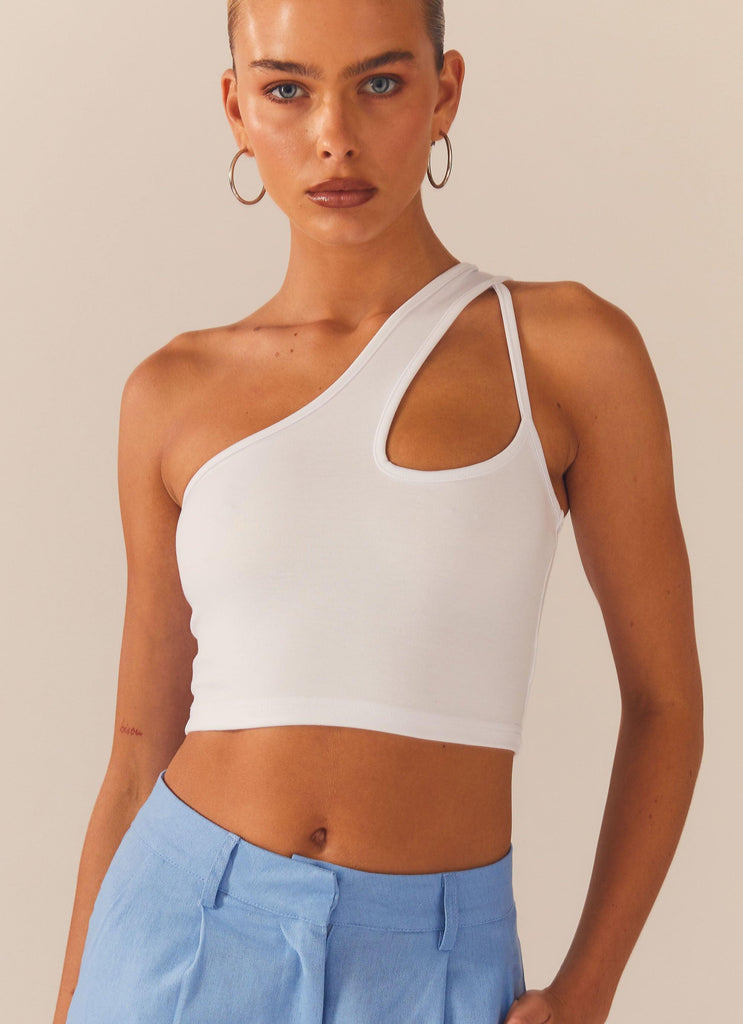 Cedar Crop Top - White - Peppermayo