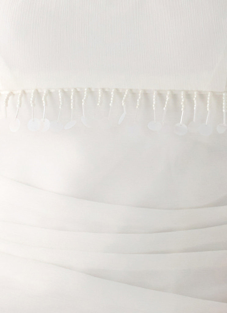 Perfect Celebrity Beaded Top - White