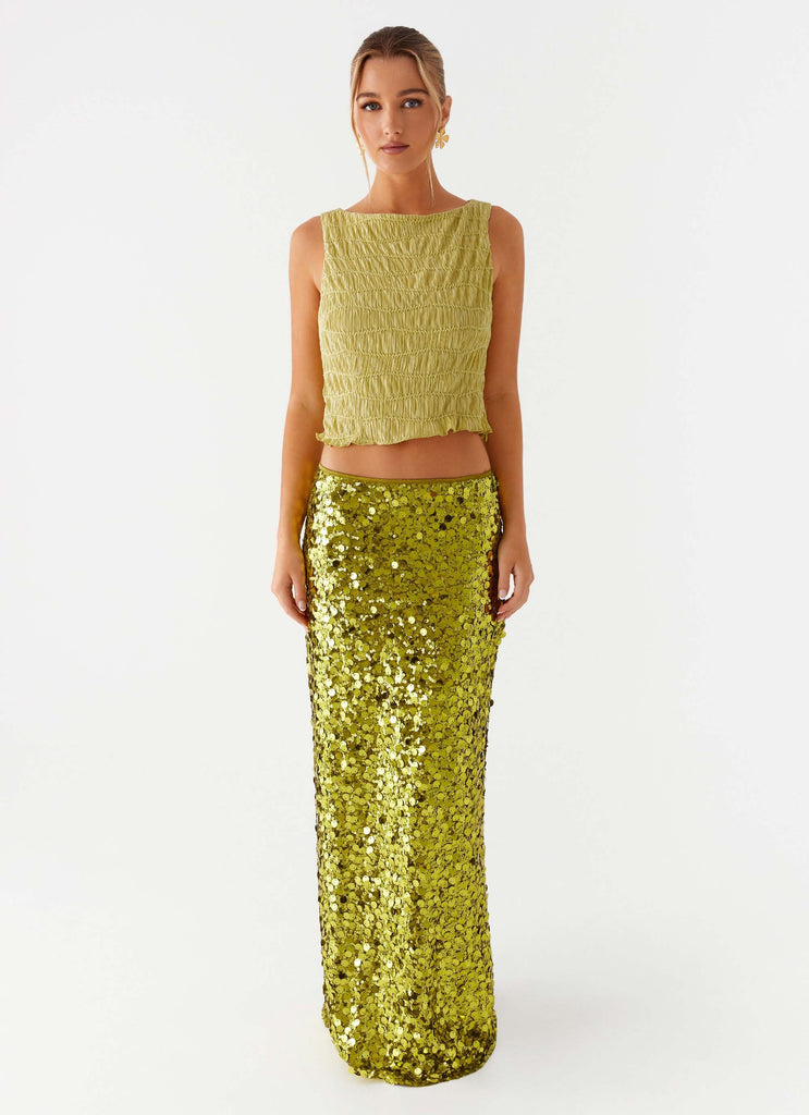 Gold sequin skirt 4xl cheap