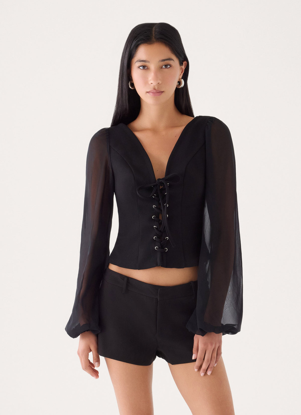 Phantom Long Sleeve Top - Black